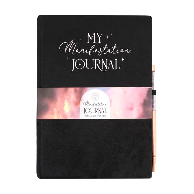 Manifestation Journal Notebook with Amethyst Pen