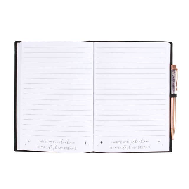 Manifestation Journal Notebook with Amethyst Pen