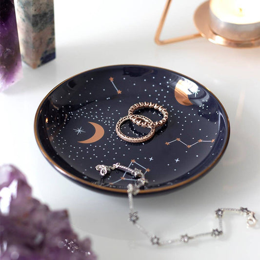 Ceramic Purple Star Sign Trinket Dish (10.5cm)